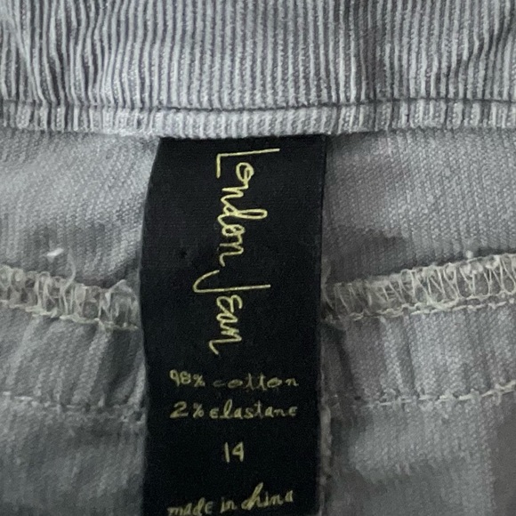 London Jean Smoky Gray Corduroy Skirt – Size 14 Office Church Casual Stretchy - Picture 3 of 7